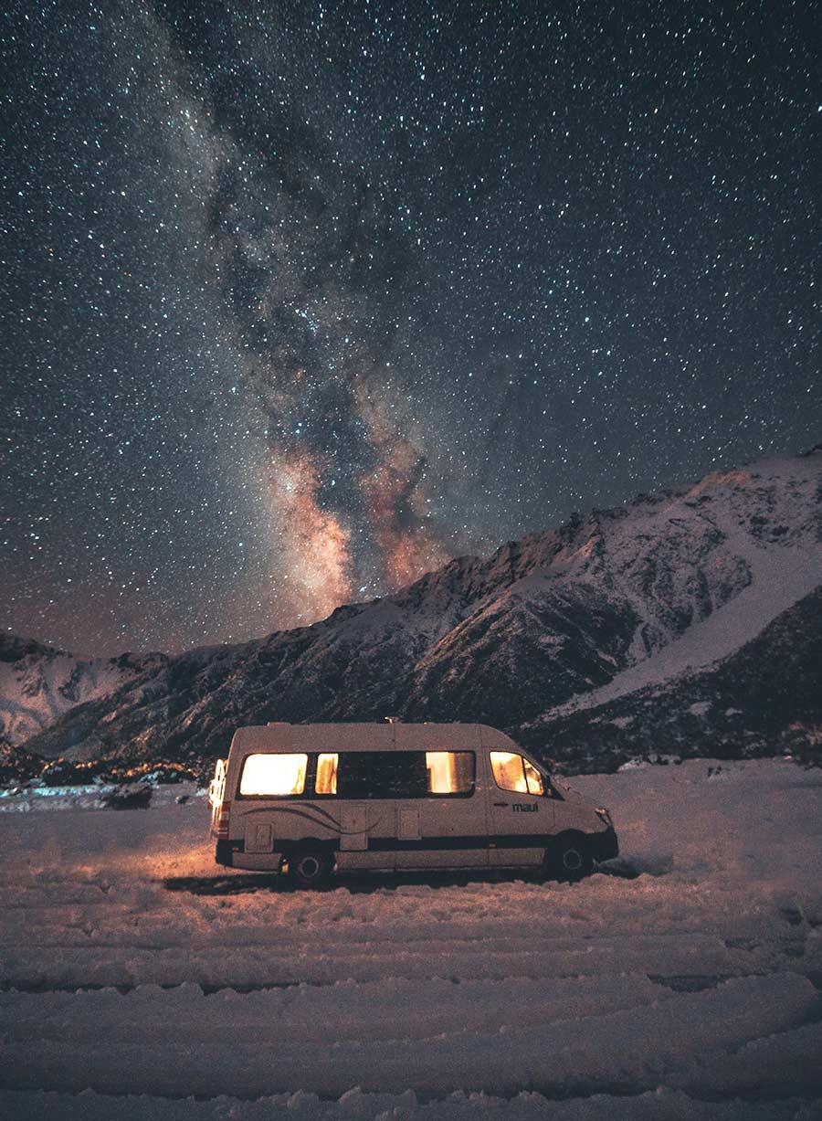 Campervan noche estrellada